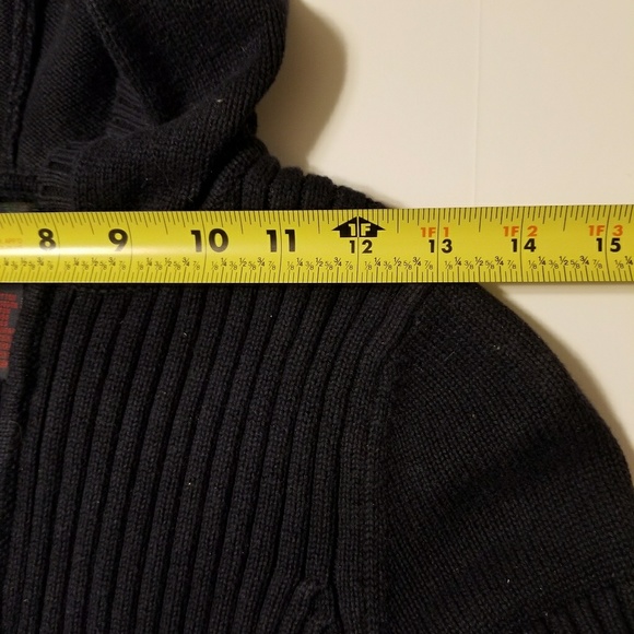 Ralph Lauren sweater/hoodie/blue/cropped sleeve - Picture 6 of 8